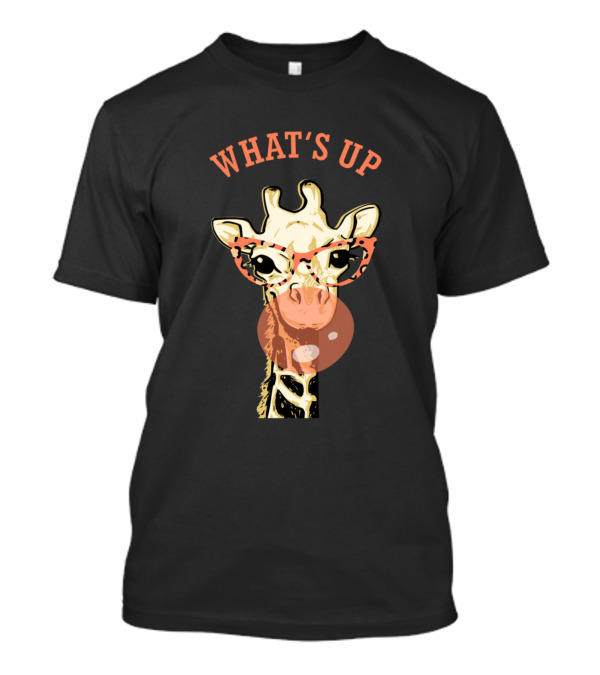 WHAT'S UP GIRAFFE WITH GLASSES BUBBLE GUM T-Shirt