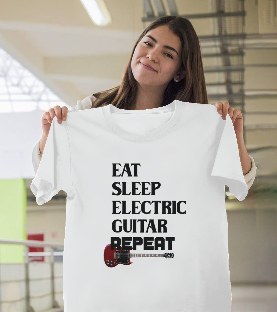 Eat Sleep Electric Guitar Red SG Repeat T-Shirt