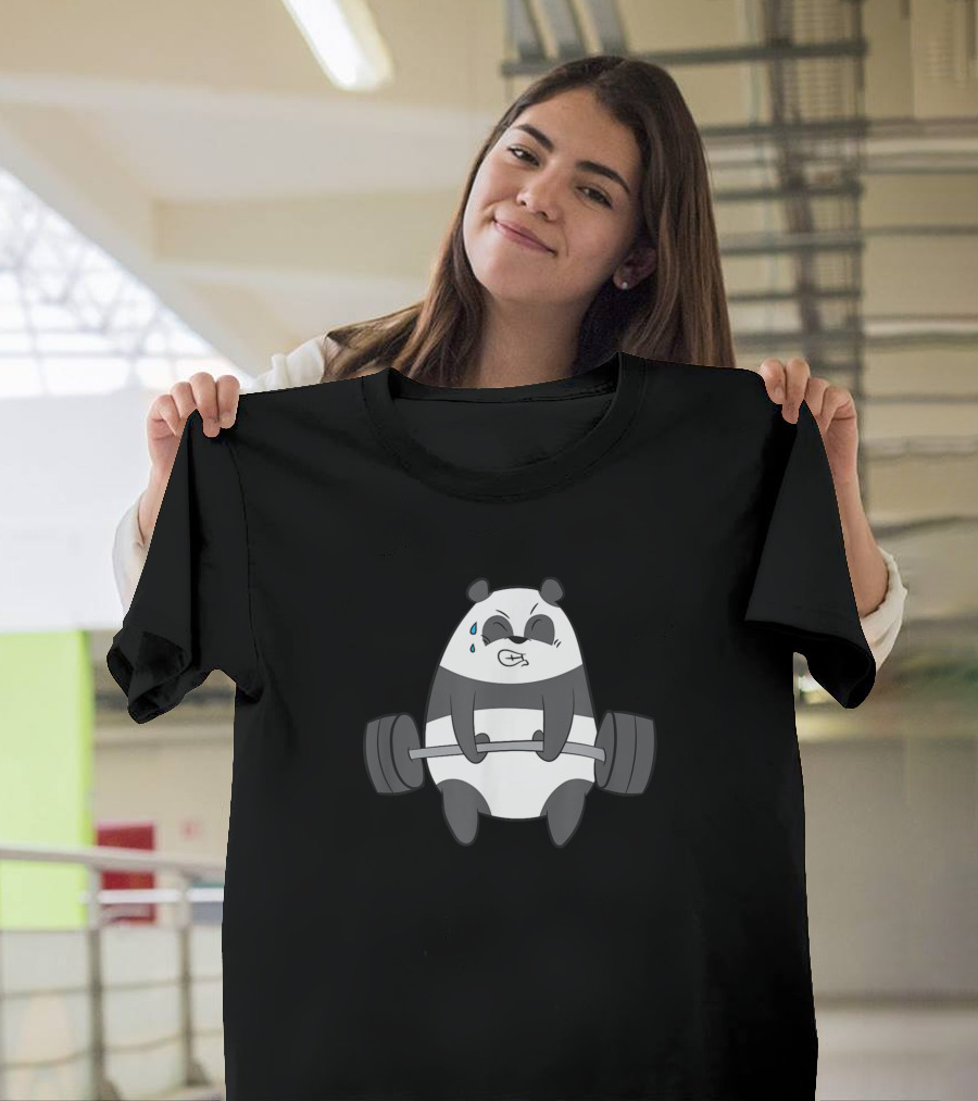 Funny Weightlifting Panda Gym Fitness Panda T-Shirt