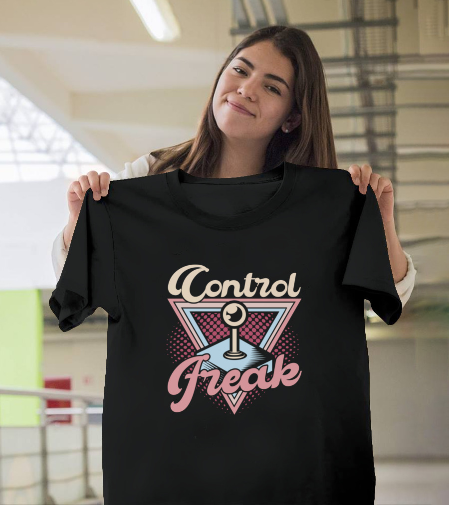 Control Freak Retro Joystick 80s Video Game Arcade Gamer T-Shirt