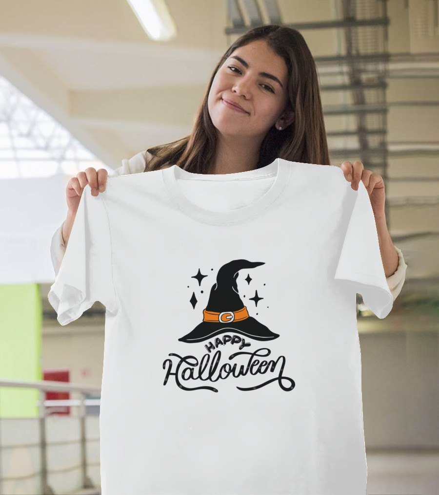 Happy Halloween Witch Hat Magic T-Shirt