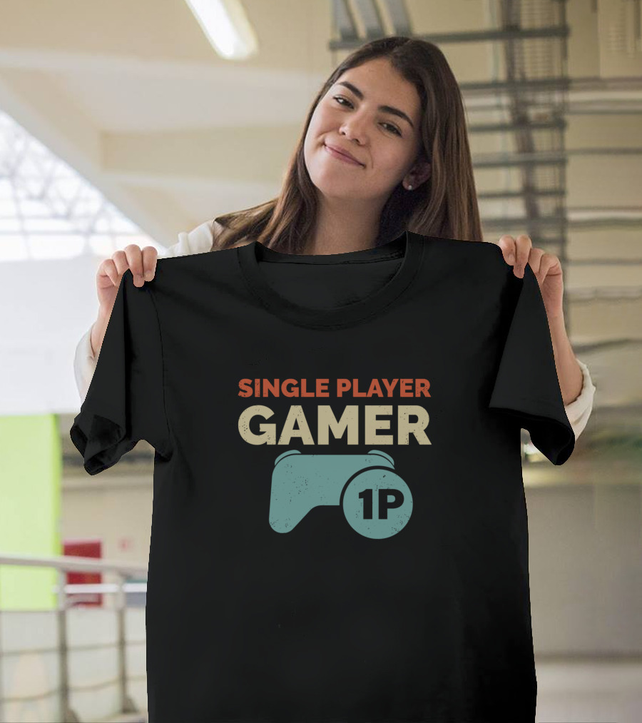 Single Player Gamer 1P Controller Fun Mode T-Shirt