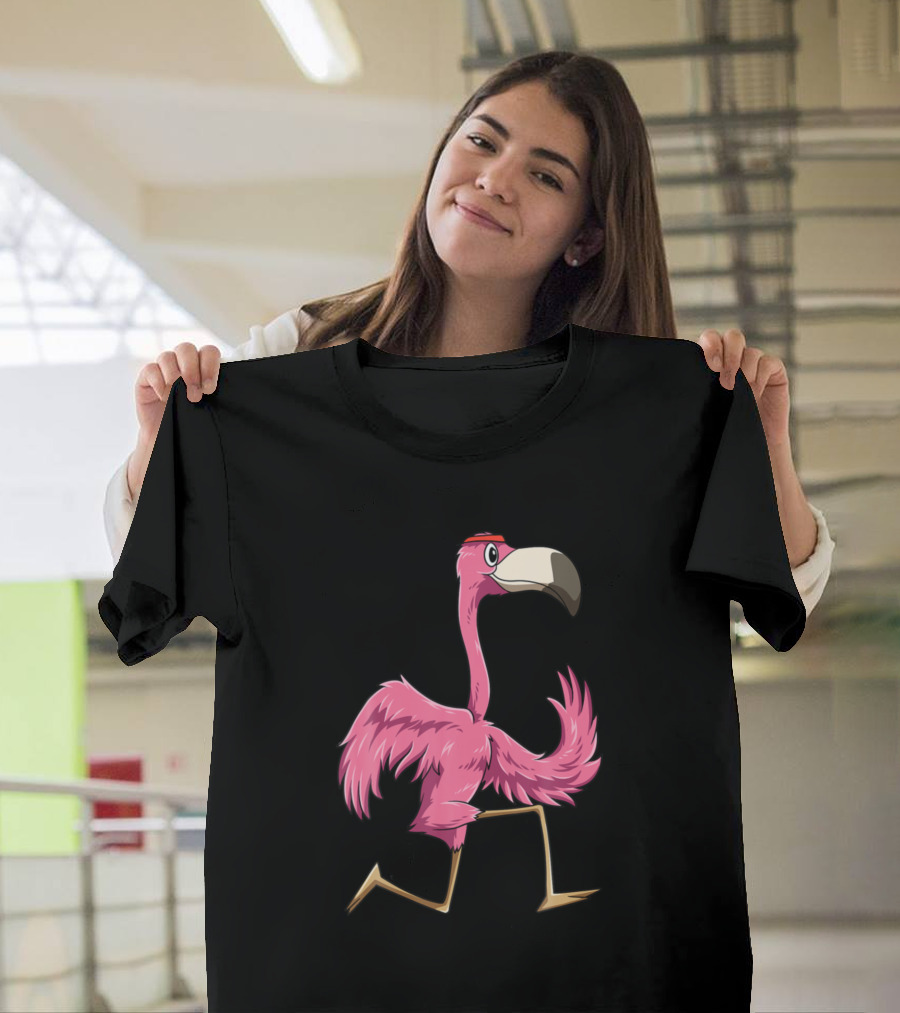 Flamingo Runner Enthusiast Flamingo Lovers Running Flamingo T-Shirt