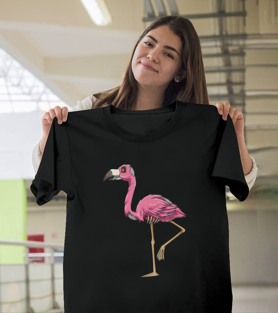 Flamingo Zombie Halloween Scary Flamingo Costume T-Shirt