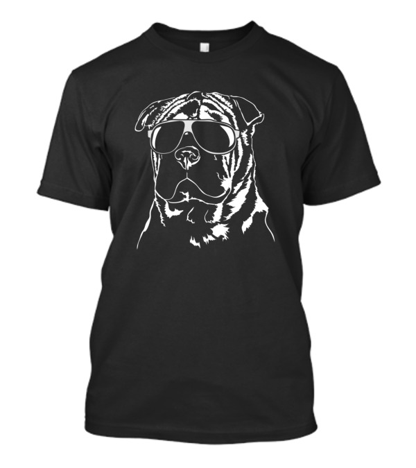 Proud Funny Sunglasses Cool Chinese Shar Pei Dog T-Shirt