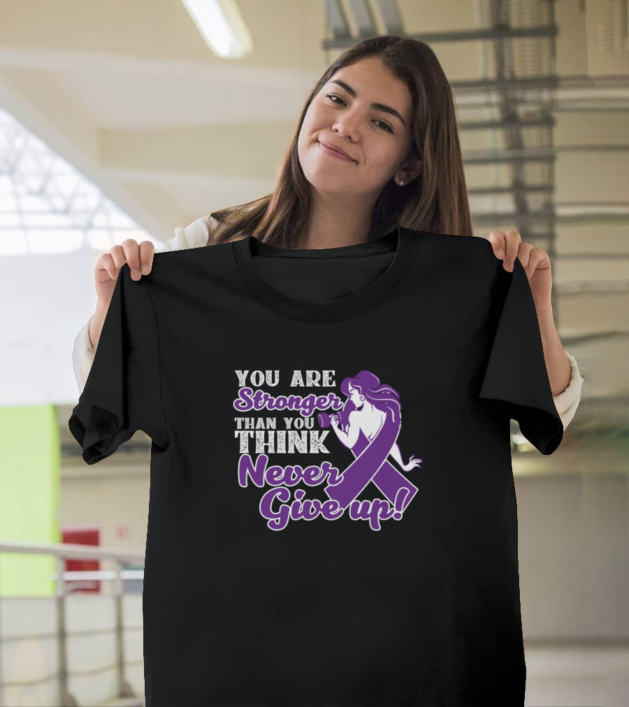 You Are Stronger Than You Think Never Give Up Pancreatic Cancer T-Shirt