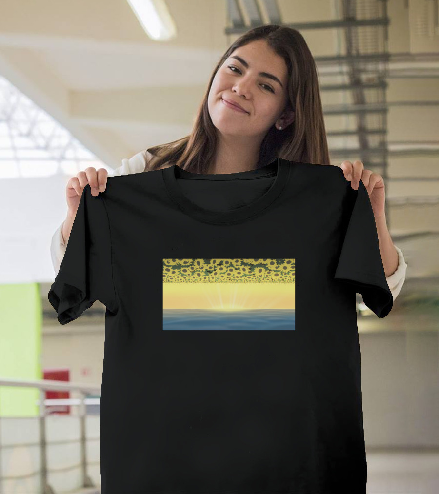 Sunflower Horizon Two Worlds Collide Ocean T-Shirt