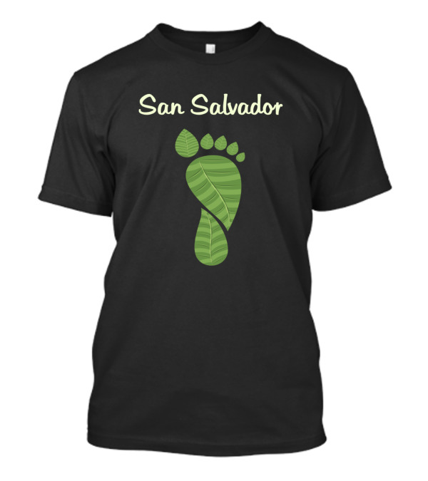 San Salvador Leaf Footprint World Leaves Holy Savior T-Shirt