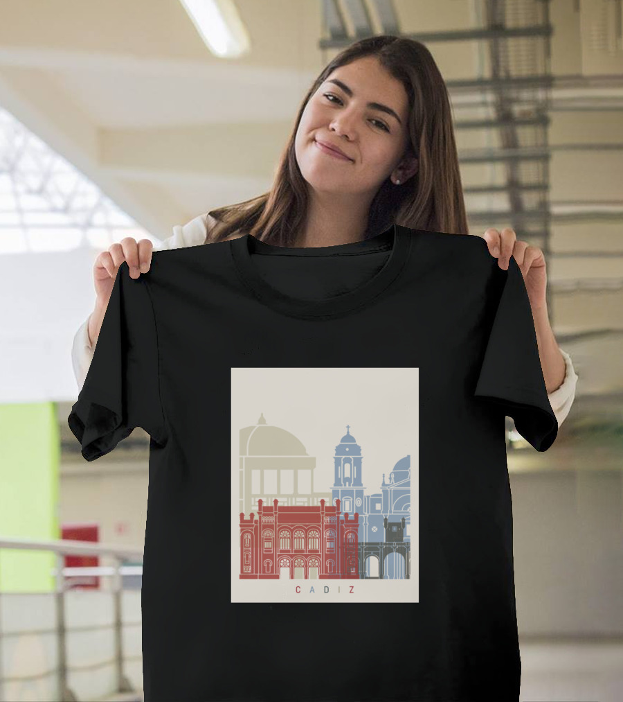Cadiz Colorful Architectural Landmarks T-Shirt