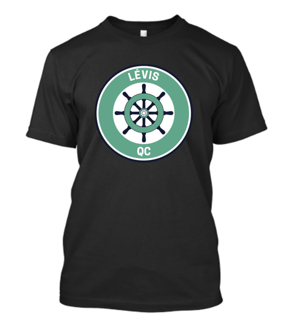 Lévis QC Vintage Nautical Wheel Emblem T-Shirt