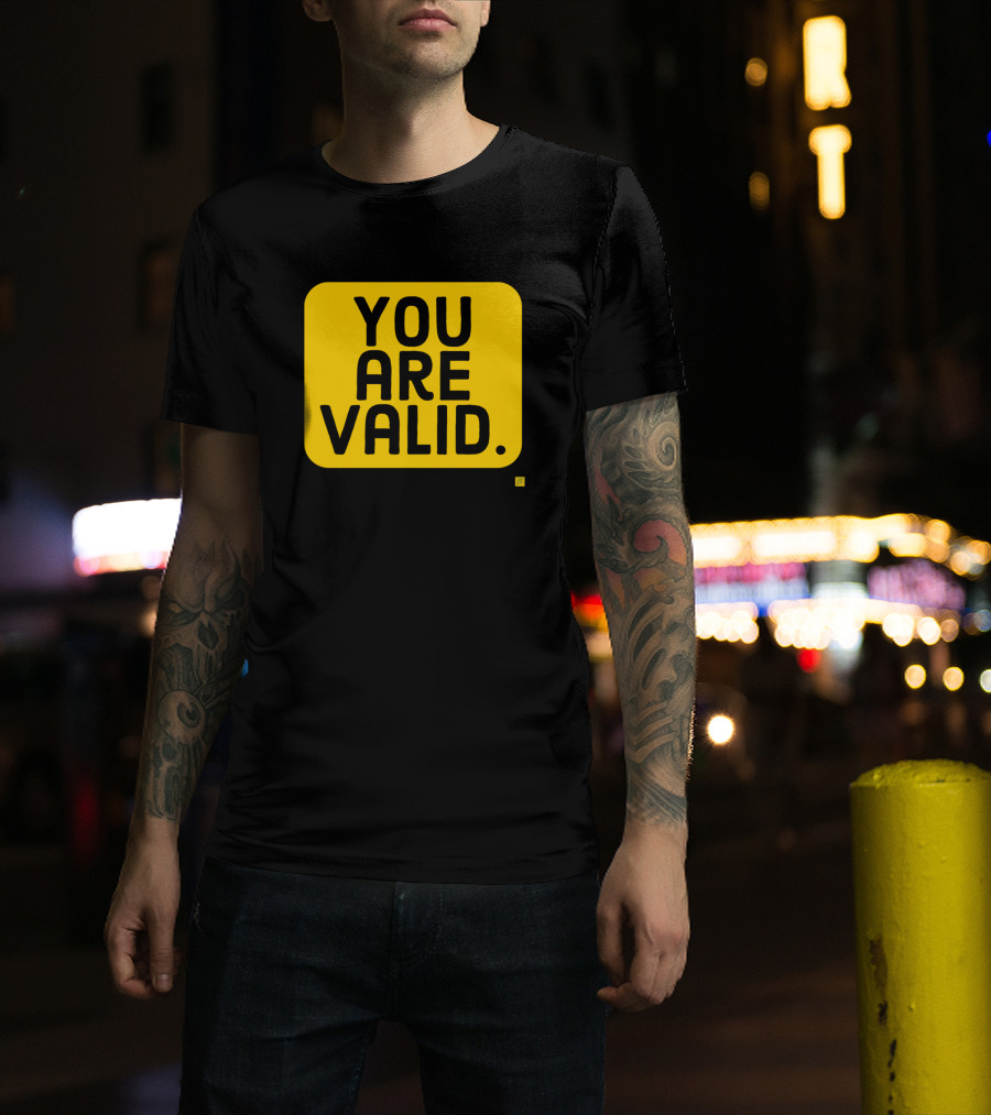 YOU ARE VALID Yellow Square T-Shirt