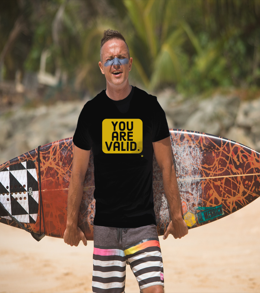 YOU ARE VALID Yellow Square T-Shirt