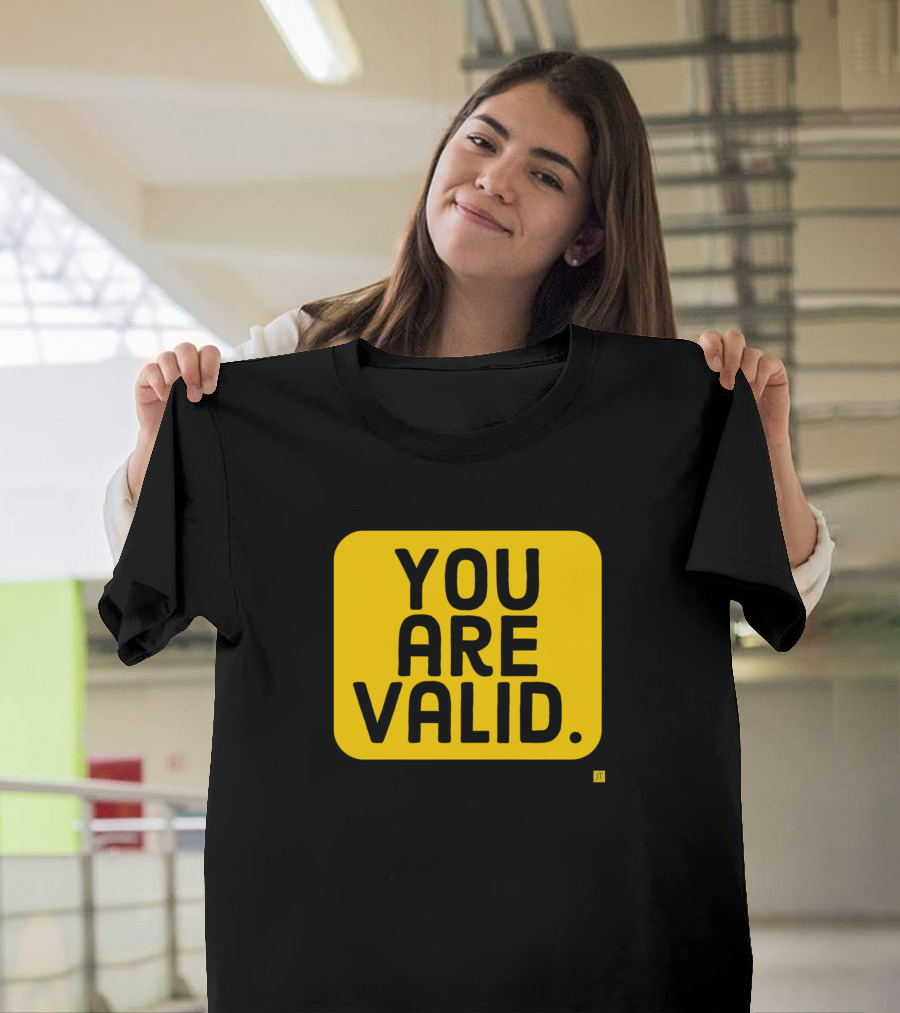YOU ARE VALID Yellow Square T-Shirt