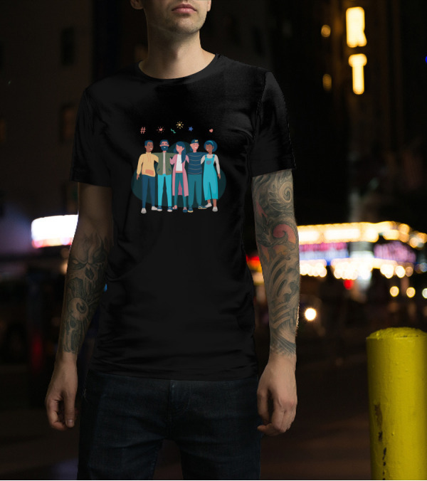 6th Grade Squad Hashtag Stars And Hearts Friends T-Shirt