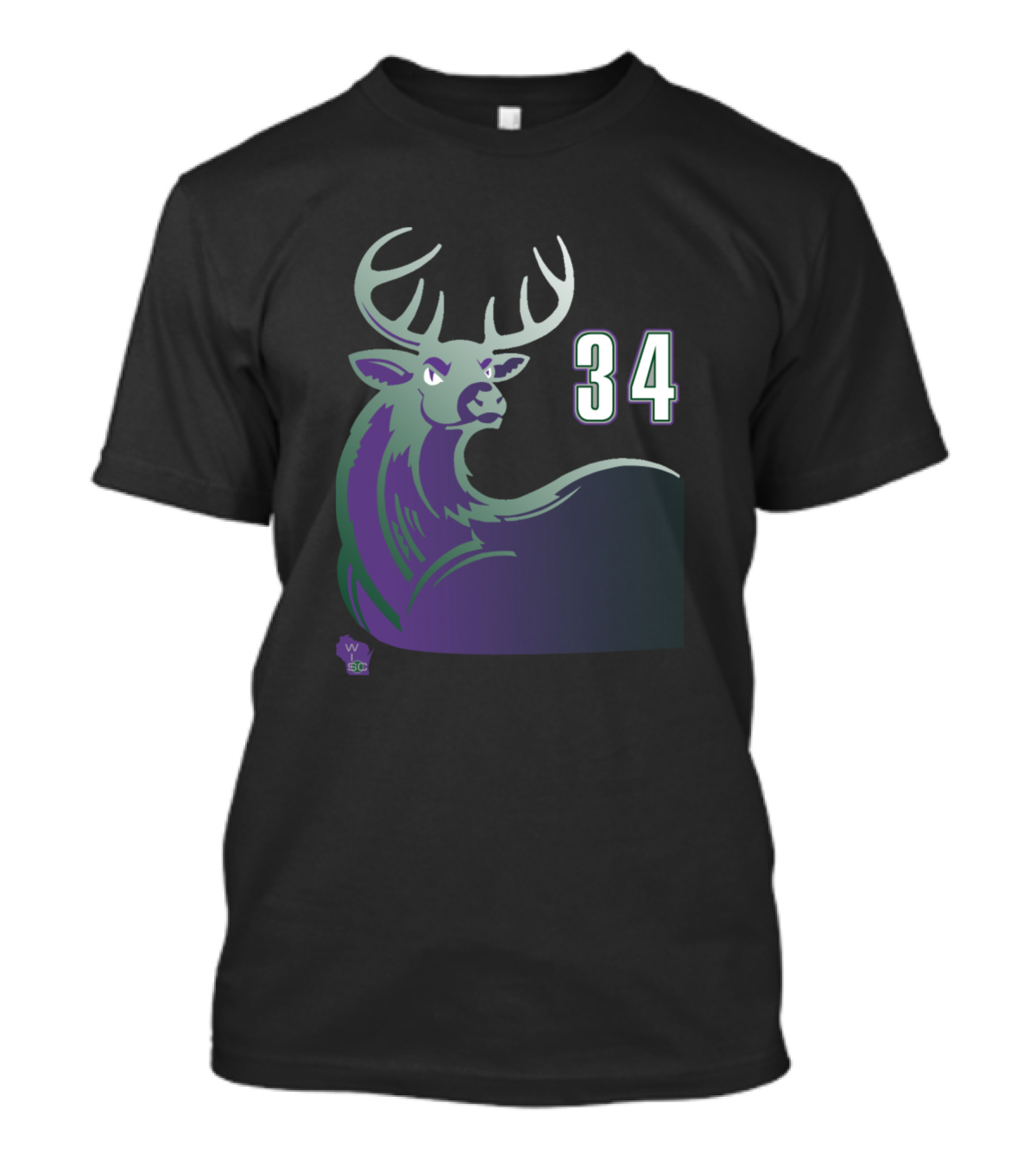 Allen 34 Bucks 90s Alternate Retro Deer T-Shirt