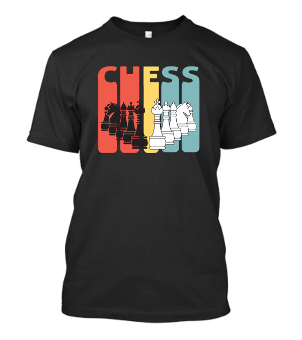 Chess Vintage King Queen Chess Player Retro Silhouette Pieces T-Shirt