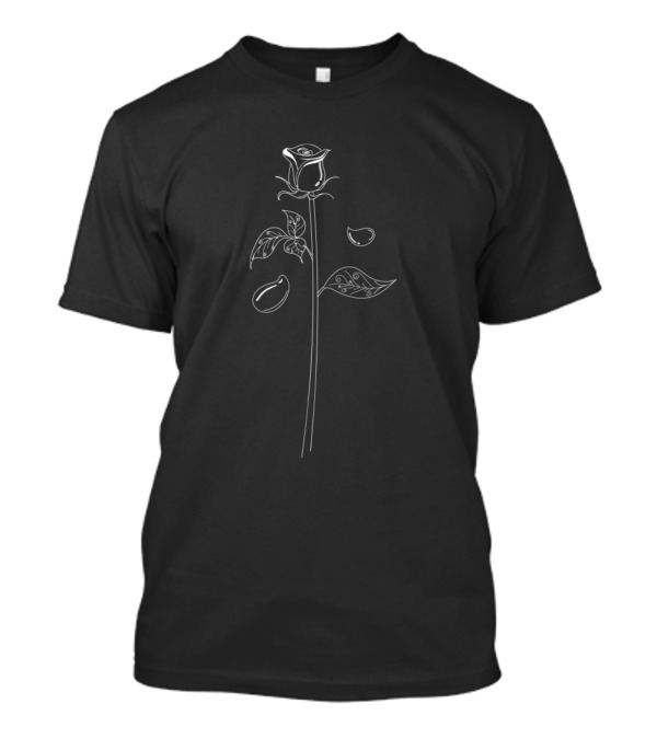 Falling Rose Petals Line T-Shirt