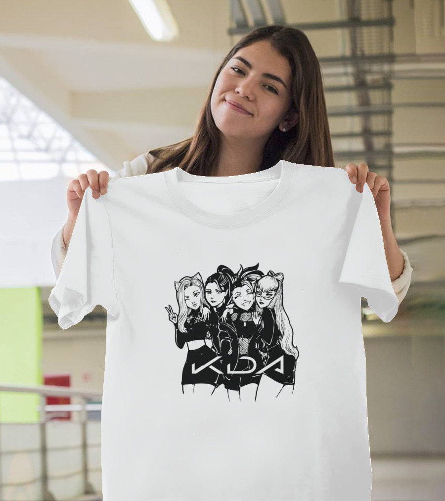 KDA Characters Black Sketch T-Shirt