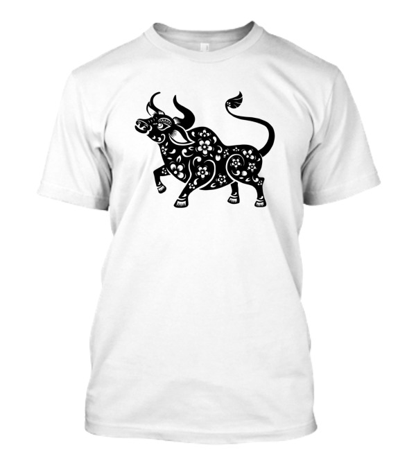 Chinese New Year Year Of The Ox Floral T-Shirt