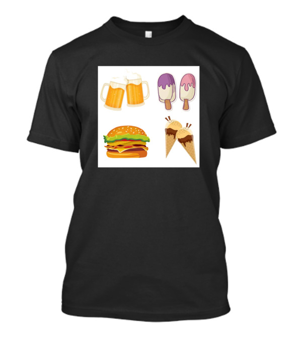 Beer Ice Cream Popsicle Burger Collection T-Shirt
