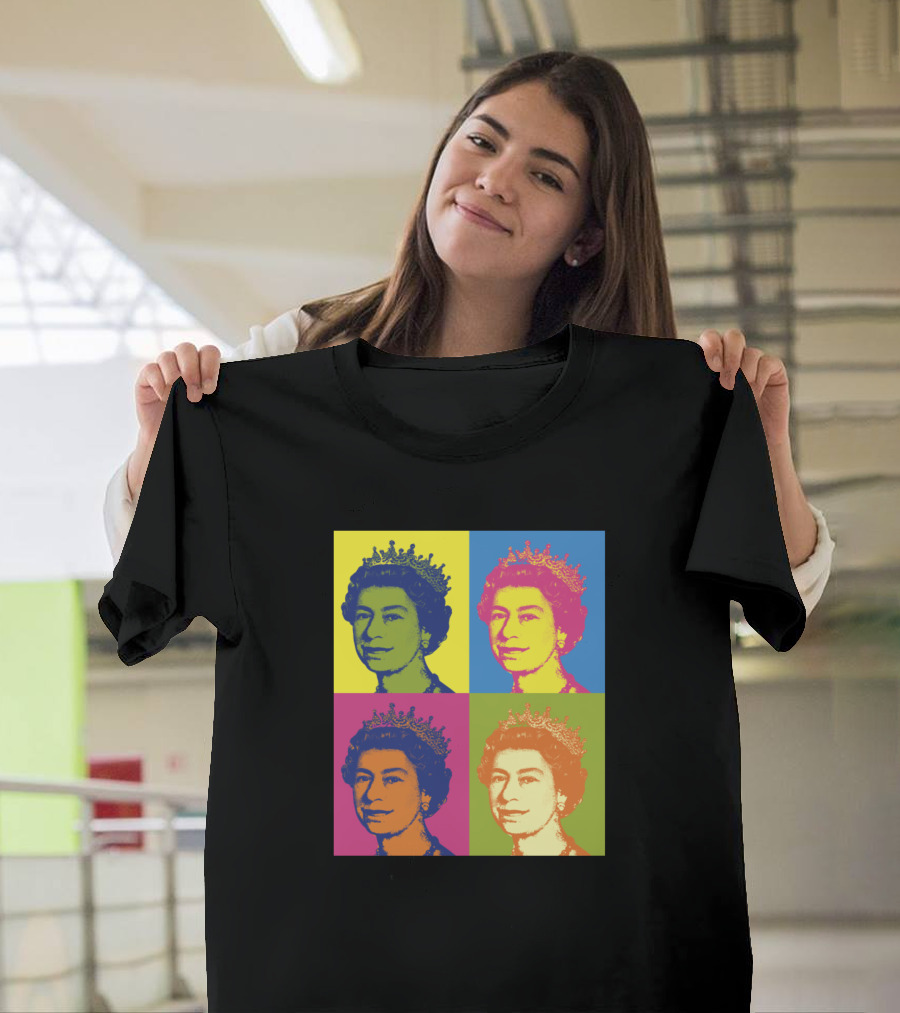 Queen Elizabeth II Pop Art Repetition Royal Family T-Shirt