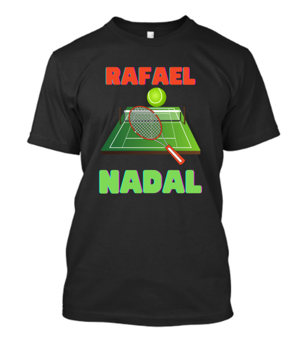 Rafael Nadal Tennis Court Racket Ball T-Shirt