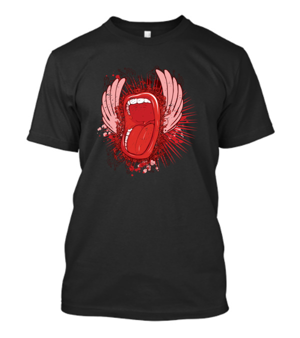 Red Tongue With Wing Vibrant T-Shirt