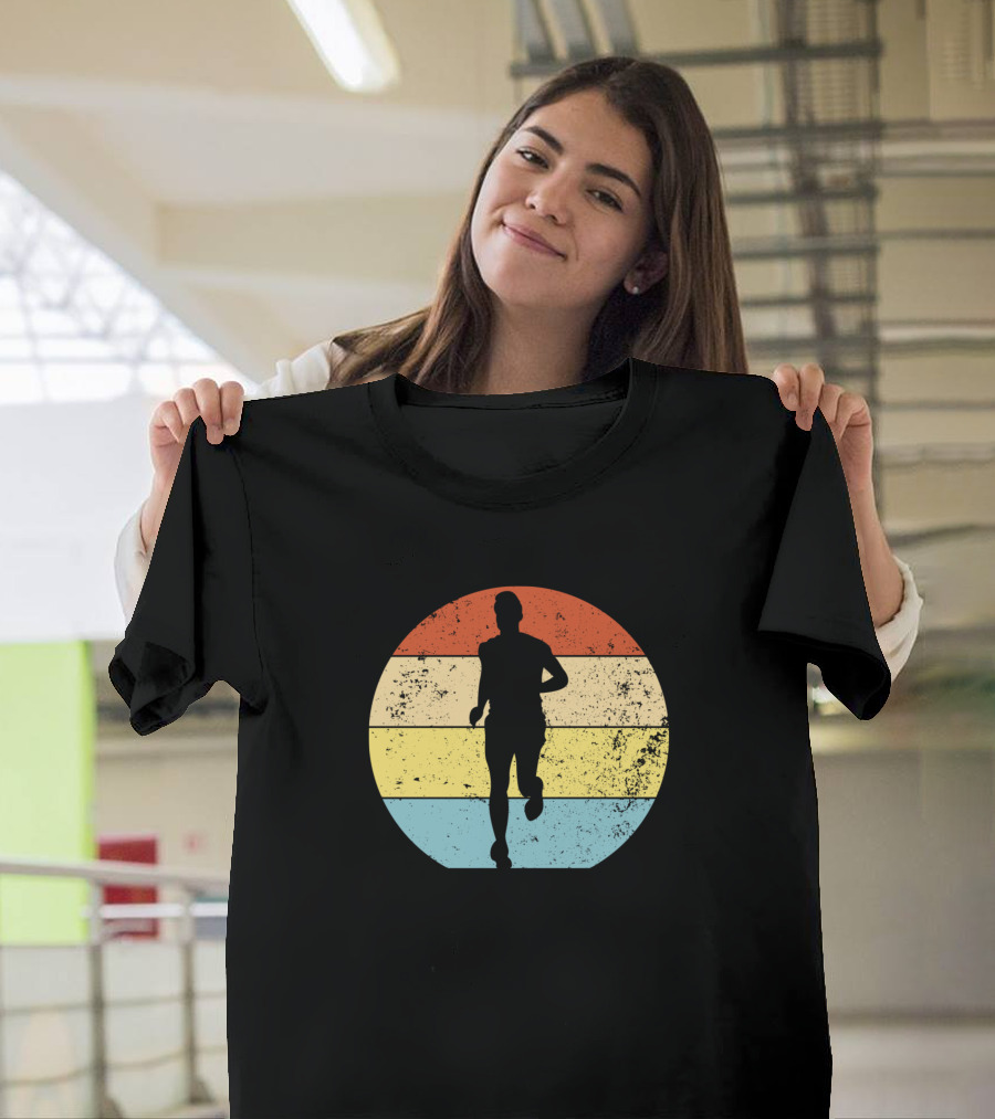 Vintage Sunset Runner T-Shirt