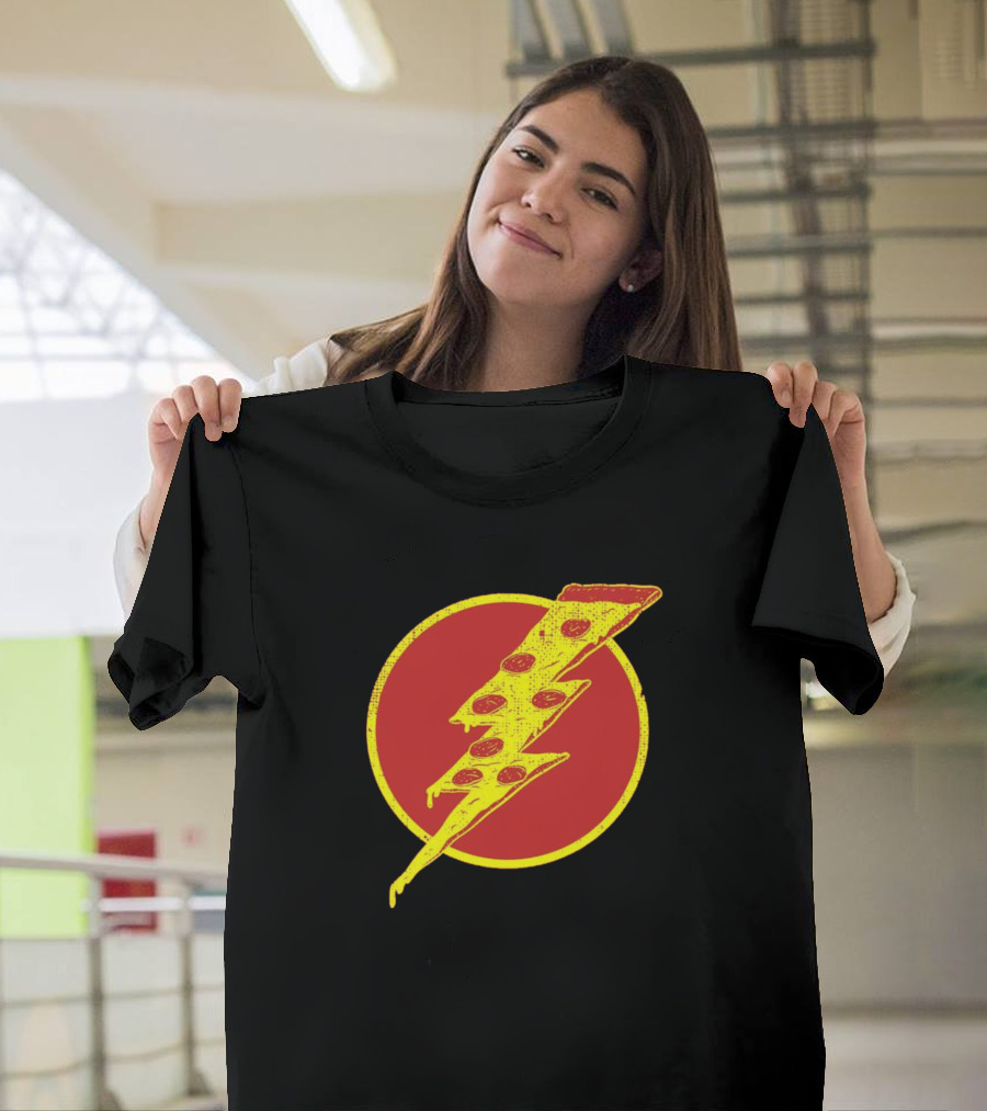 Flash Pizza Lightning Slice T-Shirt