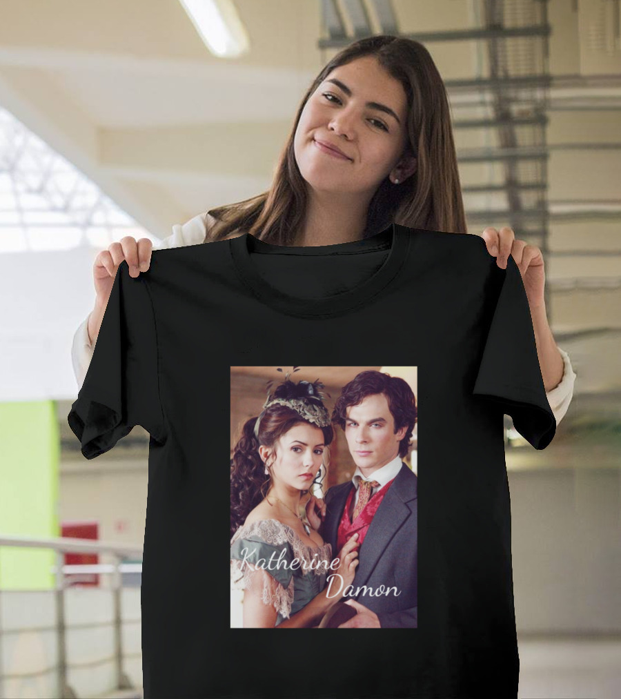 Katherine And Damon Vintage Romance Victorian T-Shirt