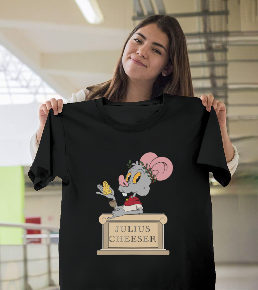 Mouse Rat Julius Cheeser Roman Cesar Cheese Wine T-Shirt
