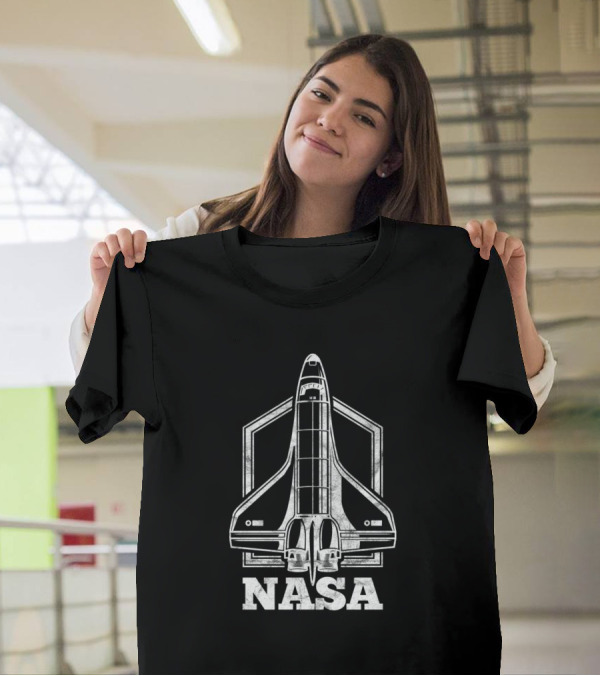 NASA Space Shuttle Retro Geometric Launch T-Shirt