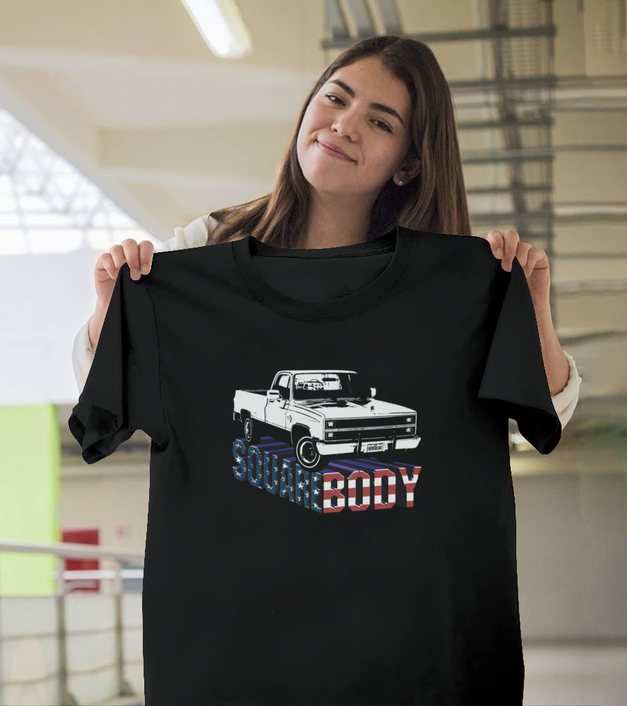 American Patriotic Square Body Truck Squarebody USA T-Shirt