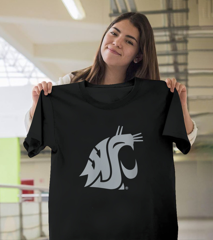 Washington State Cougars NCAA WSU Logo Ppwst01 V Nec T-Shirt