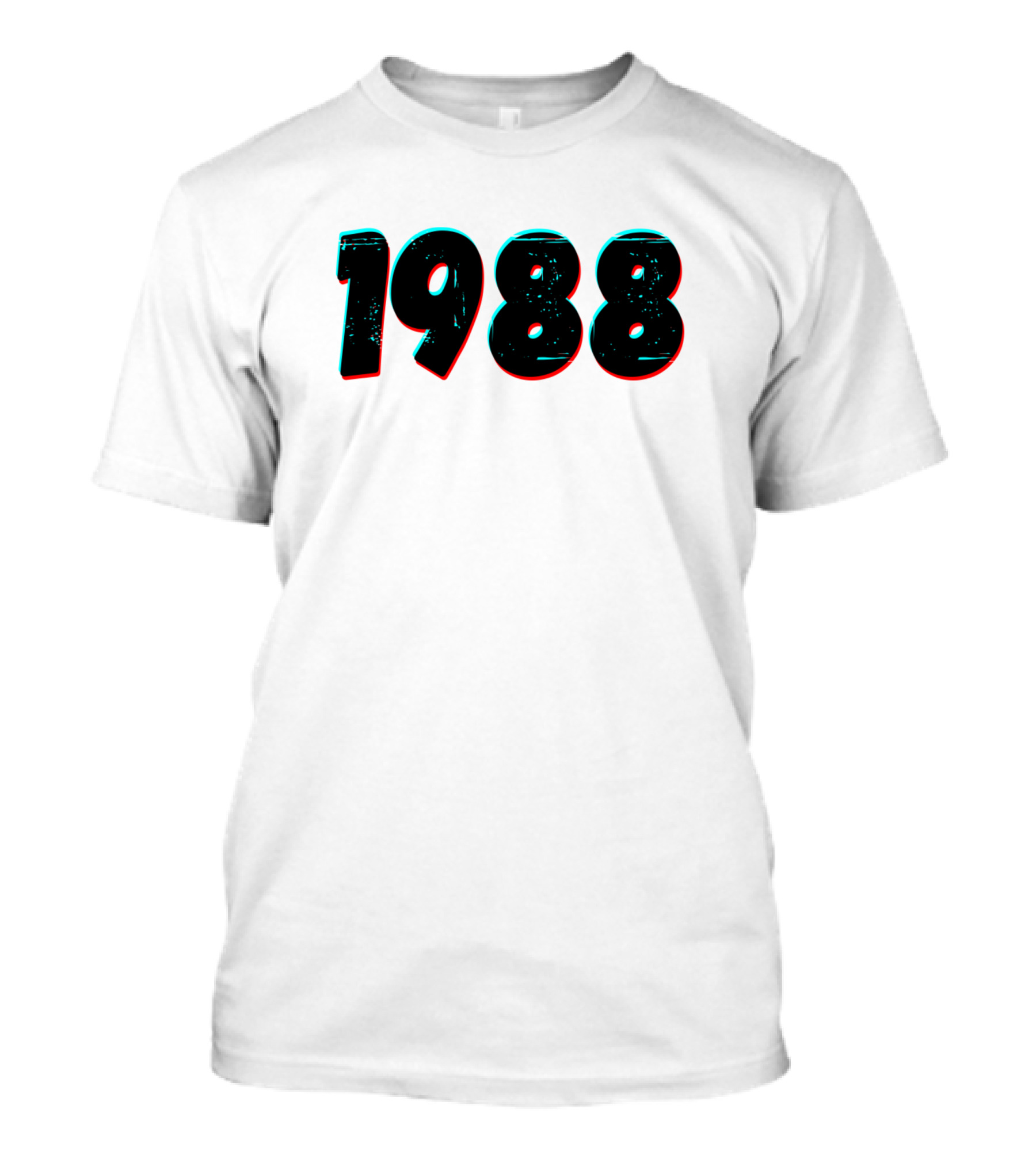1988 Neon Vintage 3D Glitch T-Shirt