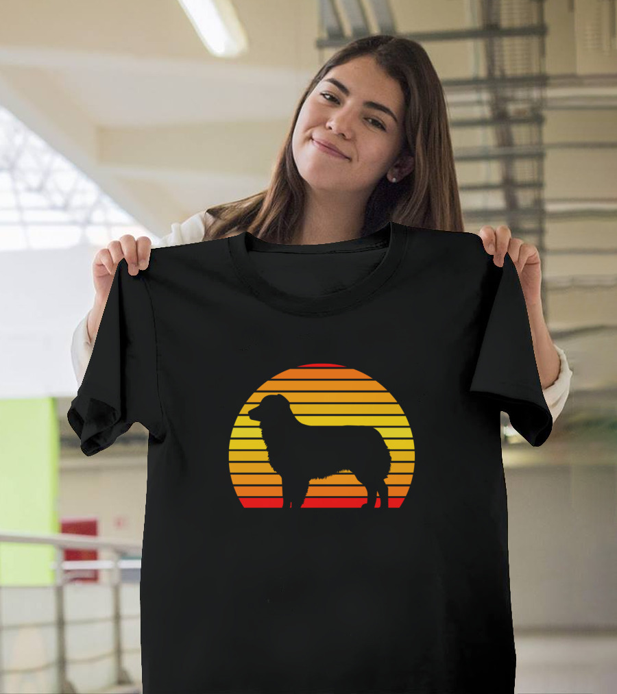Australian Shepherd Silhouette Sunset Horizon T-Shirt