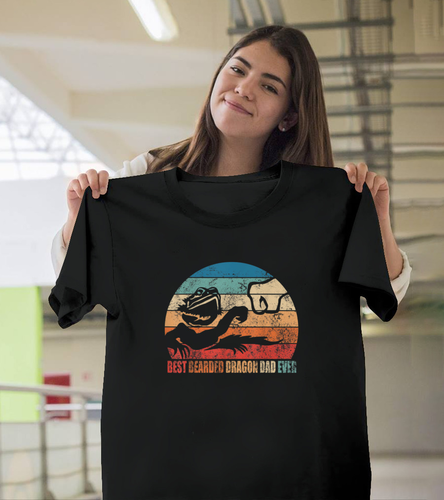Best Bearded Dragon Dad Ever Vintage Fist Bump T-Shirt