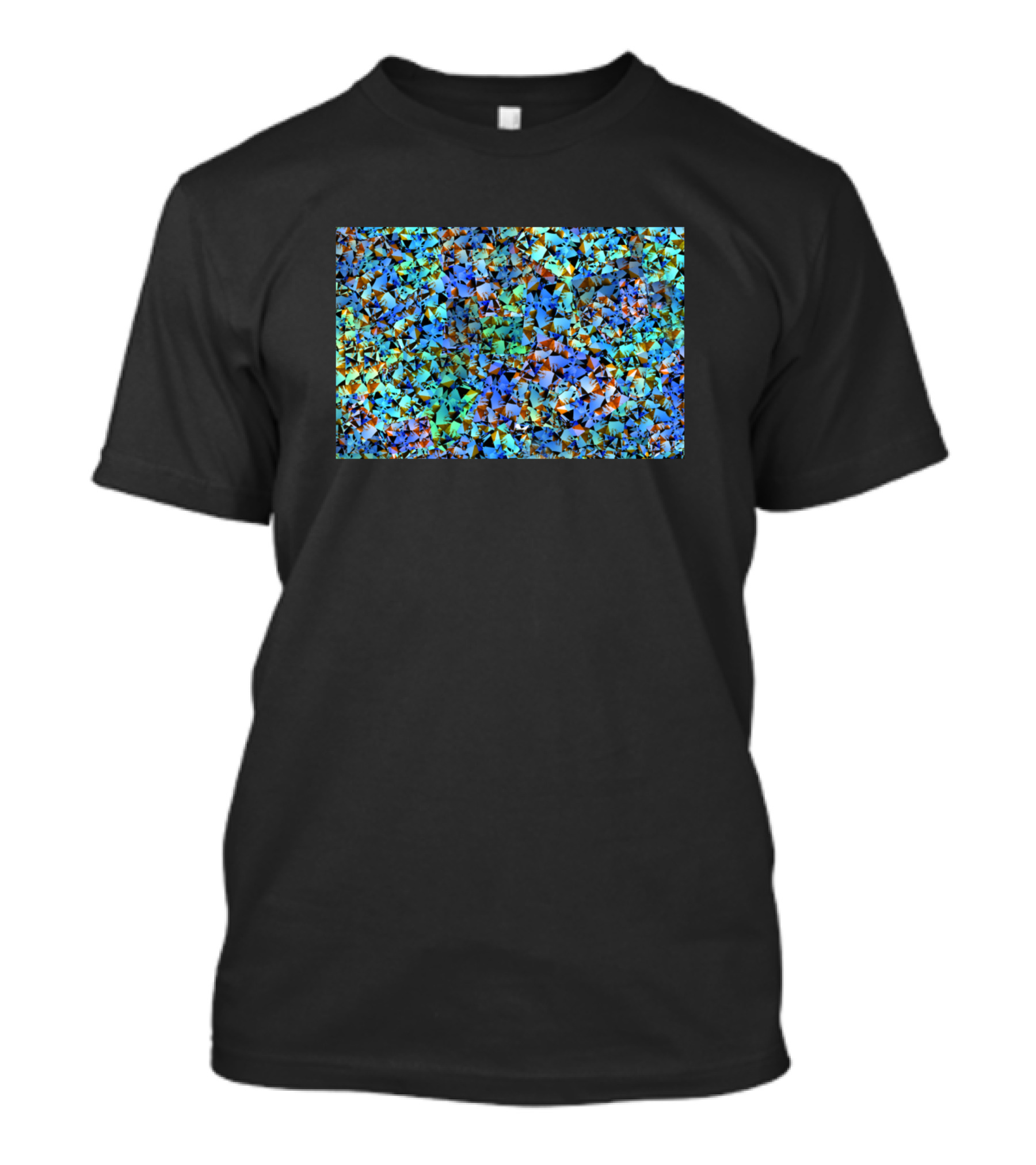 Blue Harmony Vibrant Kaleidoscope Mosaic T-Shirt
