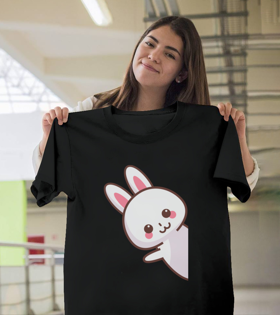 Hello Bunny Kawaii Peekaboo T-Shirt