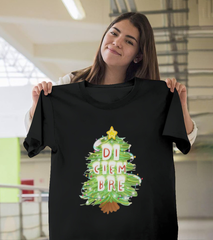 Merry Christmas Diciembre Christmas Tree Lights T-Shirt
