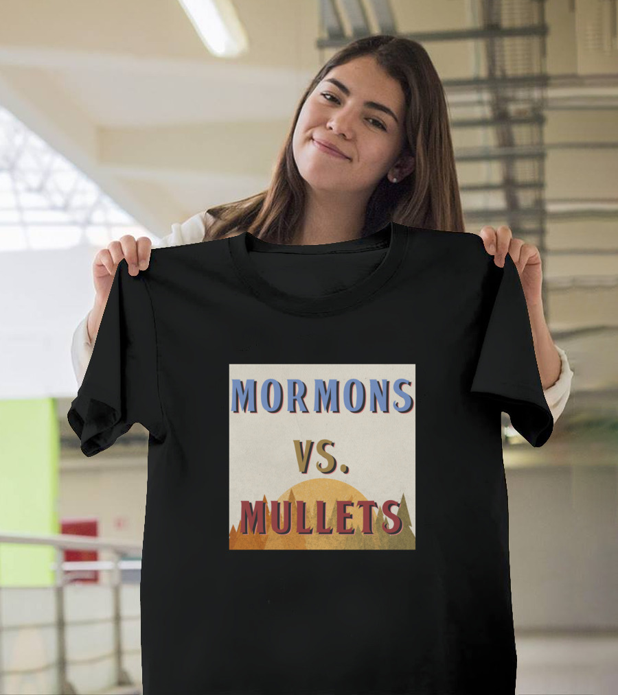 Mormons Vs Mullets Retro Rustic Showdown T-Shirt
