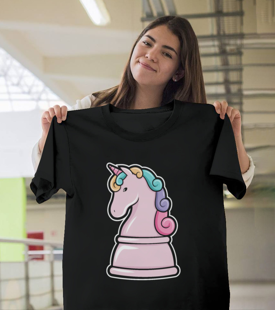 Unicorn Knight Horse Chess Piece Player T-Shirt