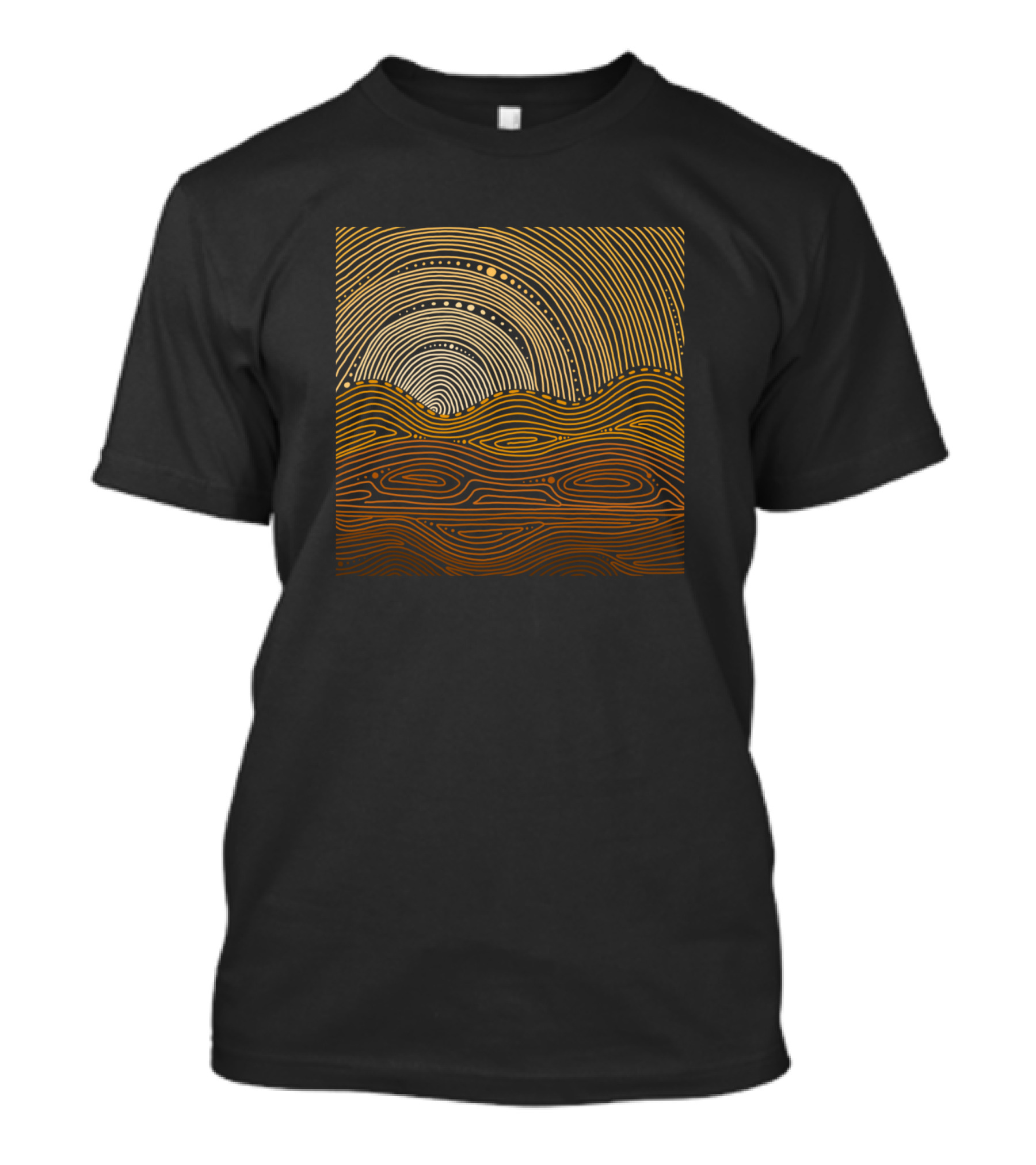Swirly Desert Sunset Lines T-Shirt