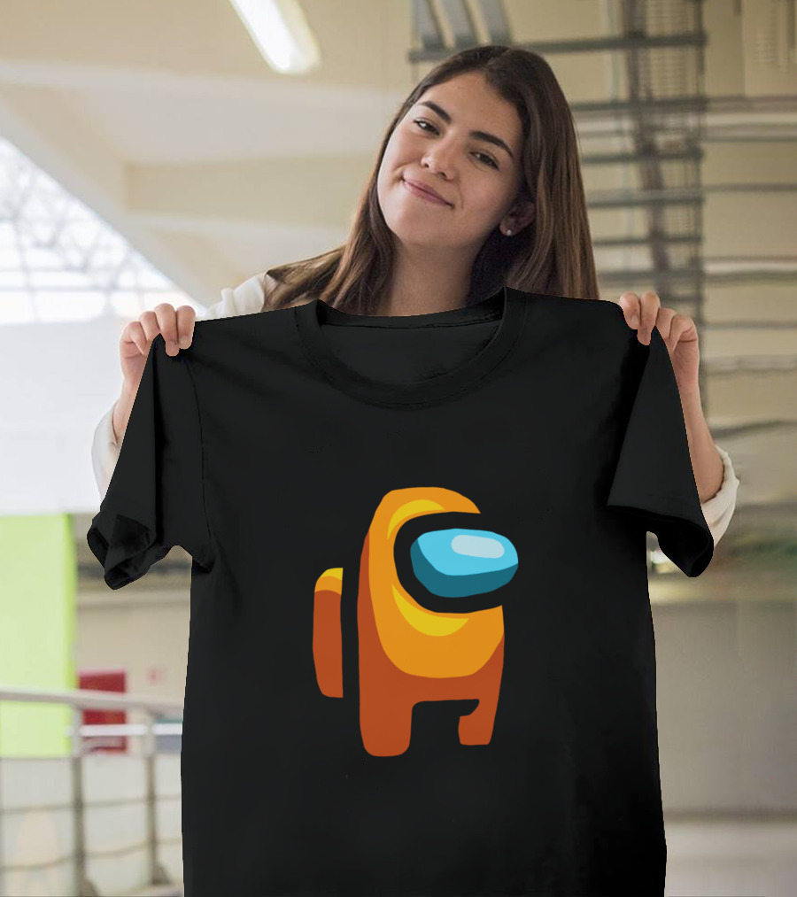 Among Us Orange Crewmate Character Gaming T-Shirt