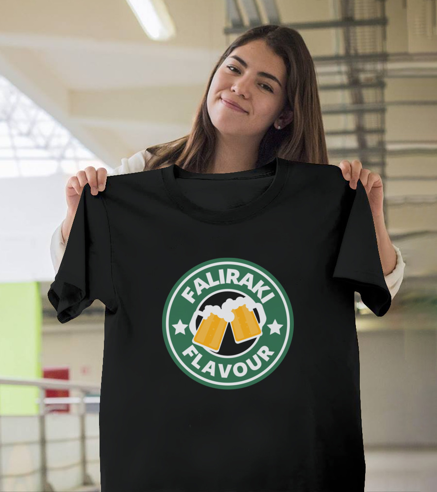 Faliraki Flavour Beer Mug Icon Circular Emblem T-Shirt