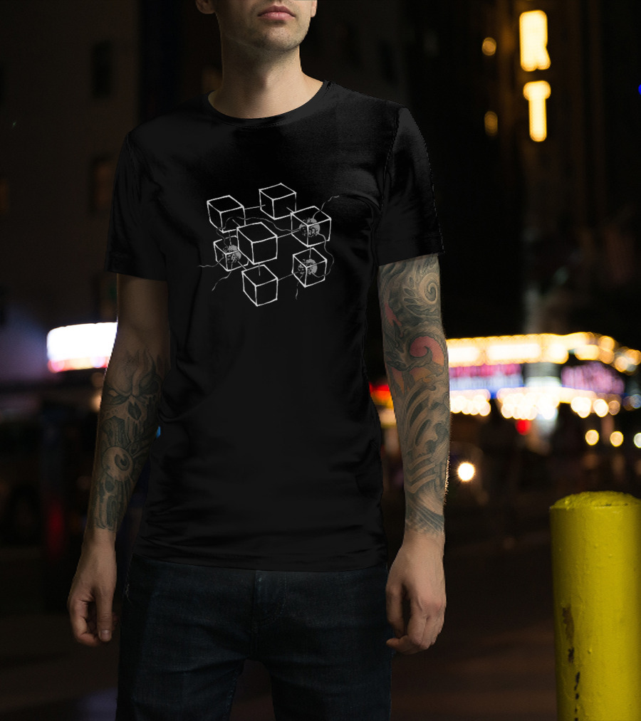 Cm 1 Geometric Cube Network T-Shirt