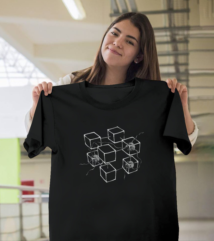 Cm 1 Geometric Cube Network T-Shirt