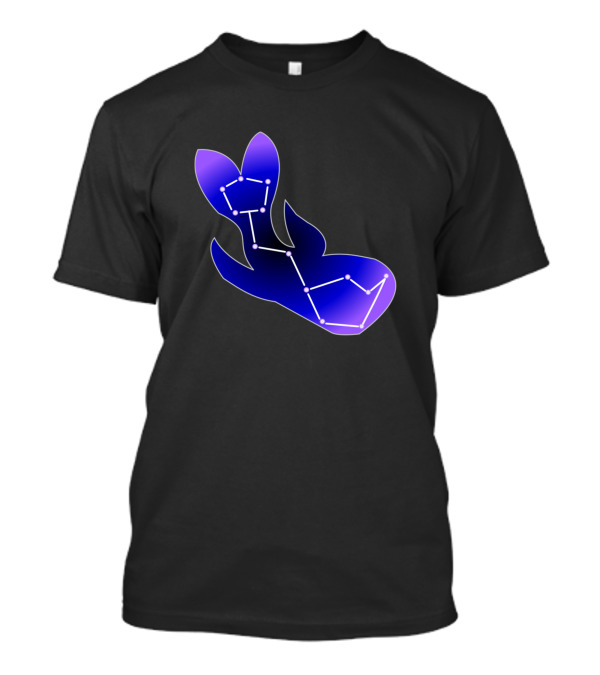 Constellation Whale Silhouette With Stars T-Shirt