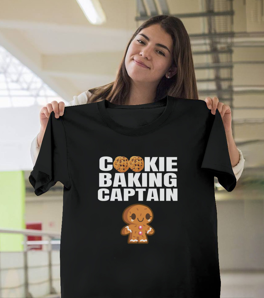 Cookie Baking Captain Funny Christmas Gingerbread T-Shirt