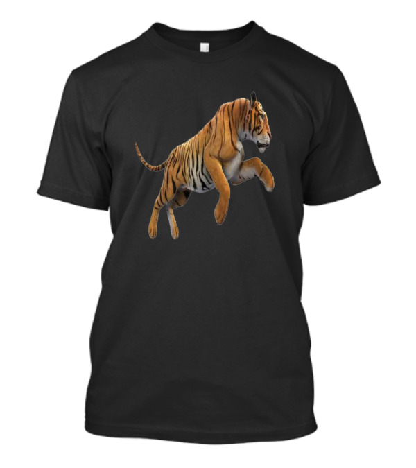 Cool Styling 3D Jumping Striped Tiger T-Shirt